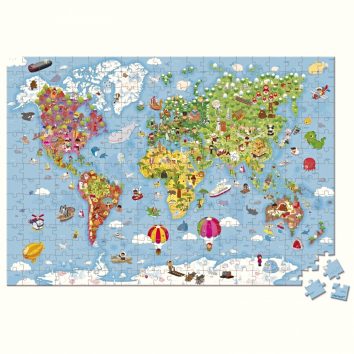 Puzzle janod mapa mundi 300 piezas