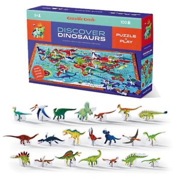 Puzzle + Juego "Discover Dinosaurs"