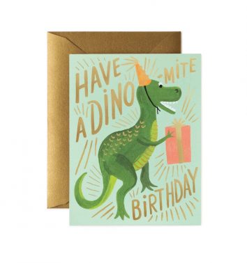 Postal cumpleaños Dinosaurio de Rifle Paper co