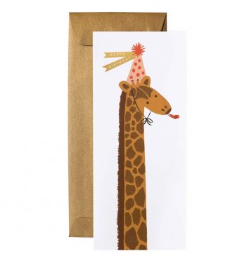 Postal cumpleaños jirafa
