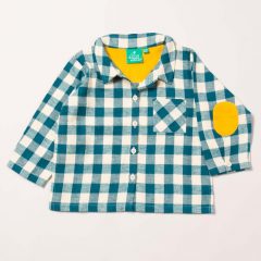 Camisa cuadros azules de Little Green Radicals