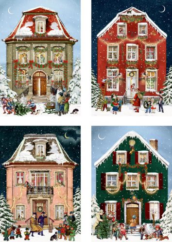 Postales navideñas Casas Victorianas de Spiegelburg