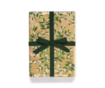Papel de regalo Mistletoe Gold de Rifle Paper Co