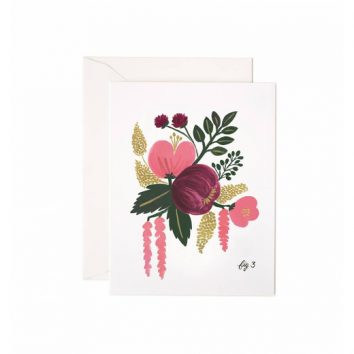 Postal Raspberry Floral Card de Rifle Paper Co