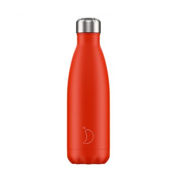 Botella térmica rojo neón de 500 ml