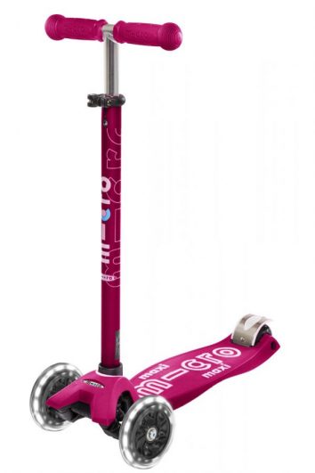 Patinete MICRO Maxi Deluxe Led Rosa