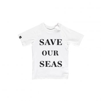Camiseta Save Our Seas Blanca de Beach and Bandits
