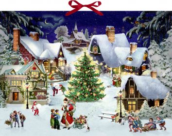 Calendario de Adviento Navidad en el pueblo de Spiegelburg