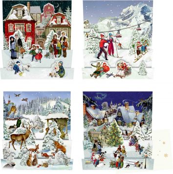 Postales mini Navidad nostálgica de Spiegelburg