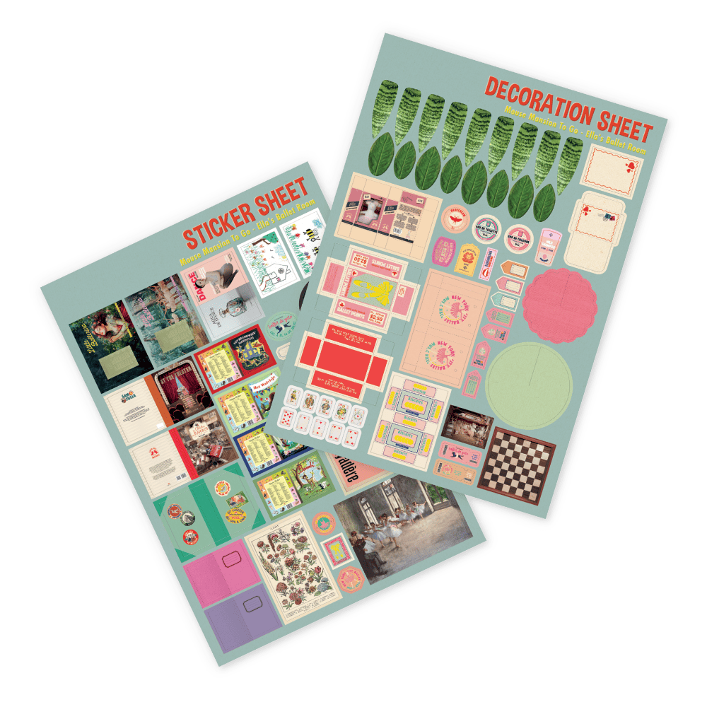 Sam-Julia-Mouse-Mansion-To-Go-Ellas-Balletroom-Sticker-and-Decoration-Sheet blank